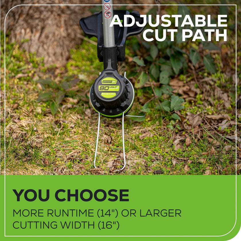 Greenworks 80V 16″ Brushless Cordless String Trimmer (Tool Only) – Variable Speed Trigger, .080 Dual Line Bump Feed & Lightweight Ergonomic for Yard, Garden & Lawn Grass Maintenance 🍁 All In One Marketplace Canada
