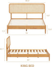 Lupin Natural Rattan Bed Frame