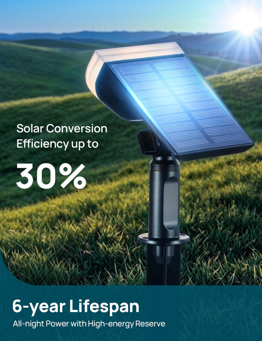 Linkind Solar Lights Outdoor Waterproof IP67, StarRay Dusk-to-Dawn Outdoor Solar Lights, 3 Lighting Modes Solar Spot Lights Outdoor for Garden, Yard, Landscape (Warm White, 4 Pack) 🍁 All In One Marketplace Canada