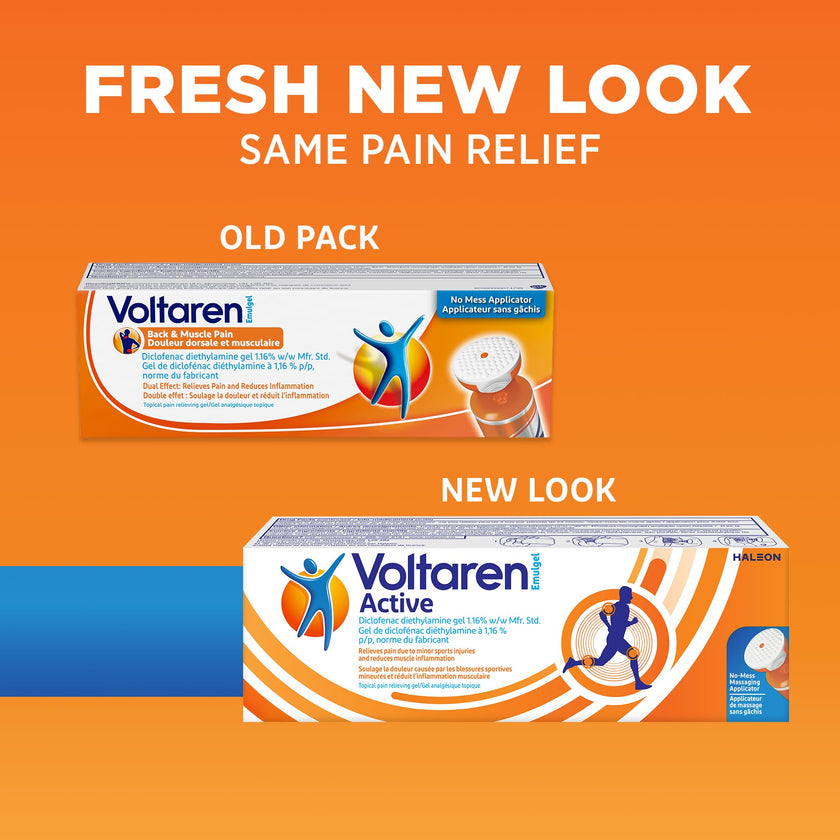 Voltaren Active Topical Pain Gel with No Mess Applicator, Inflammation Relief, 120g 🍁 All In One Marketplace Canada