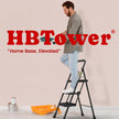 HBTower 3 Step Ladder, Folding Step Stool with Wide Anti-Slip Pedal, 500lbs Sturdy Steel Ladder, Convenient Handgrip, Lightweight, Portable Steel Step Stool, Black 🍁 All In One Marketplace Canada