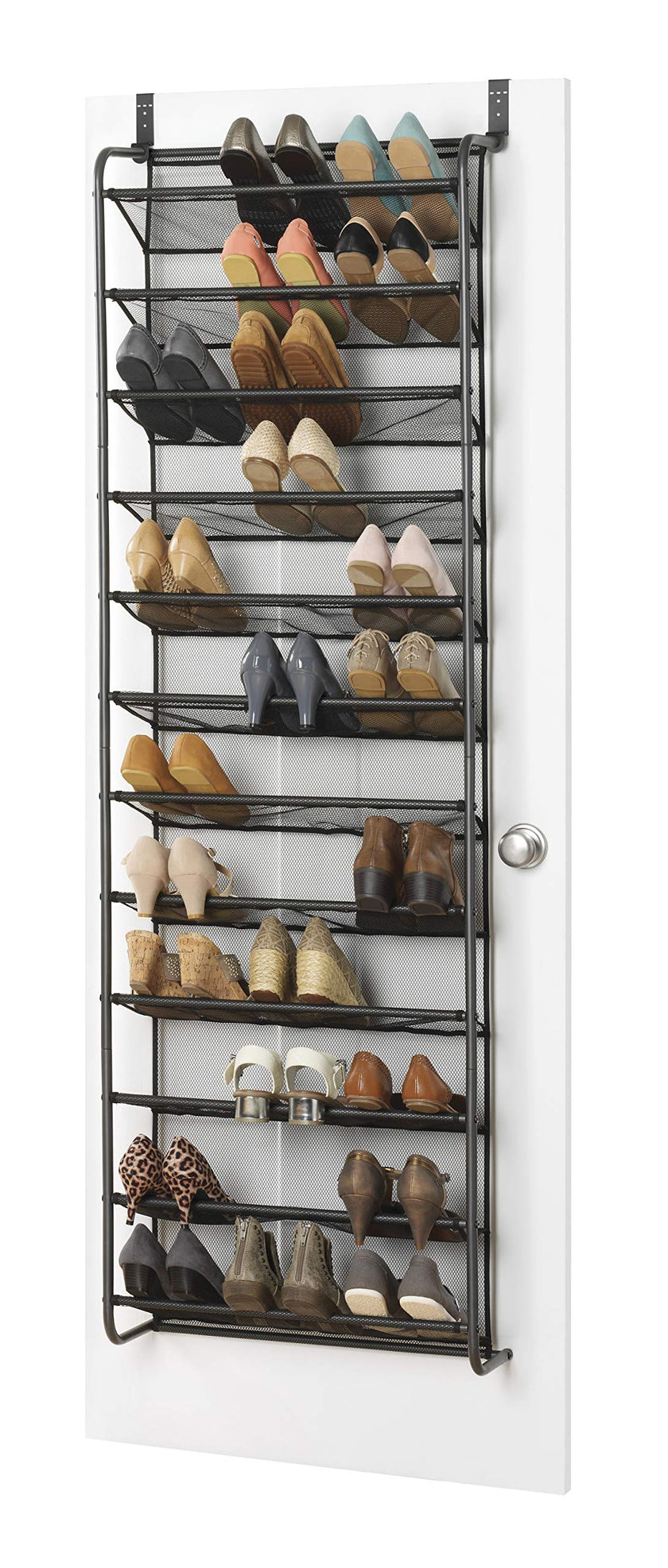 Whitmor 36 Pair Over-The-Door Rack-Gunmetal Gray Shoe Organizer 🍁 All In One Marketplace Canada