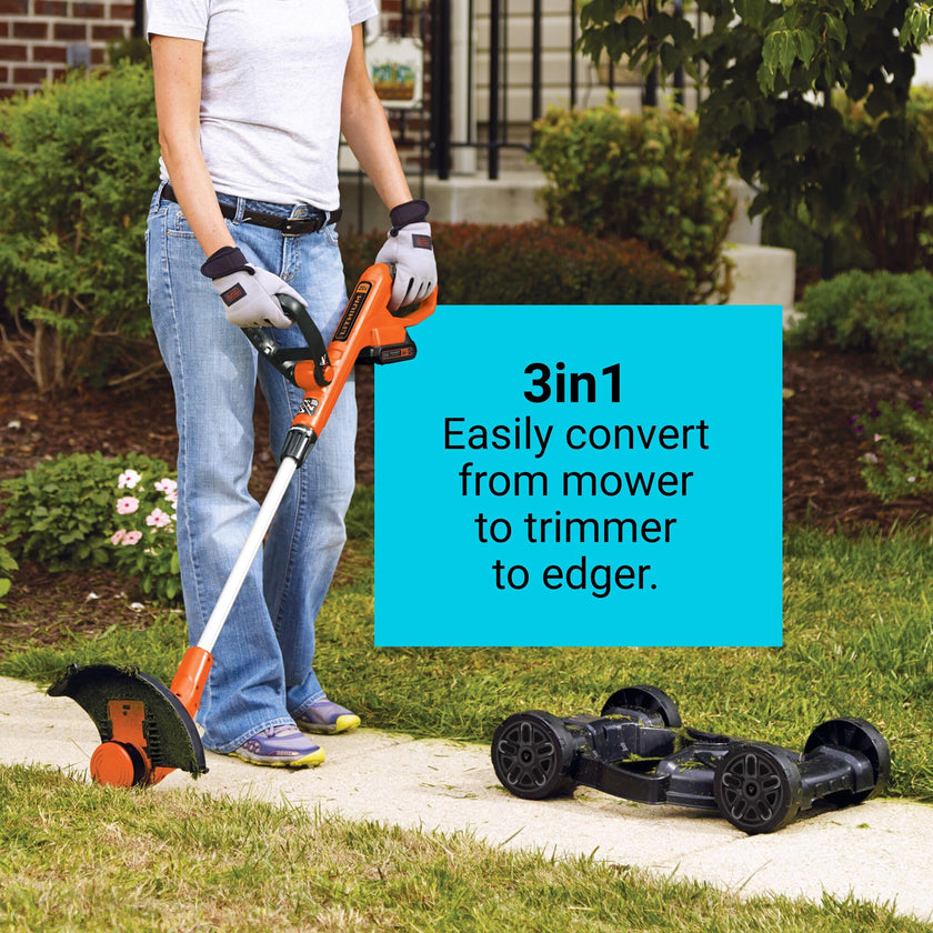 BLACK+DECKER Cordless Lawn Mower, String Trimmer, Edger, 3-in-1 (MTC220) 🍁 All In One Marketplace Canada