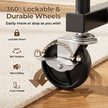 HYSEYY Double Rods Clothing Rack, Rolling Clothes Rack, Metal Garment Rack with 4 Lockable Wheels & Storage Shelf, Sturdy Coat Rack for Bedroom, Laundry, Living Room - 160H x 113W x 42D cm (Black) 🍁 All In One Marketplace Canada