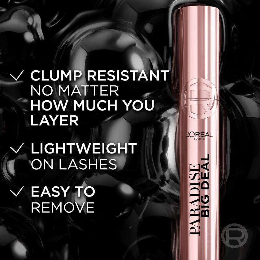 L'Oréal Paris Paradise Big Deal Volumizing Mascara, Buildable & Lengthening & Volume Mascara, No Clumps, Lightweight, Blackest Black 10.9 ml (pack of 1) 🍁 All In One Marketplace Canada