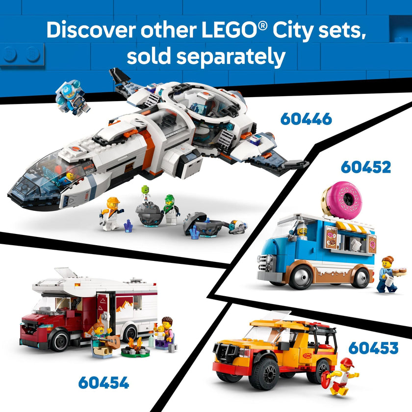 LEGO City Donut Truck Toy - Building Toy for Kids, Boys and Girls, Ages 5+ - Mobile Donut Stand with 2 Minifigures and Other Accessories - Fun Gift Idea for Birthdays and Holidays - 60452 🍁 All In One Marketplace Canada