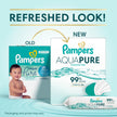Pampers Aqua Pure Baby Wipes, 99% Water, Fragrance Free, 672 Baby Wipes Total (12X Flip-Top Packs) 🍁 All In One Marketplace Canada