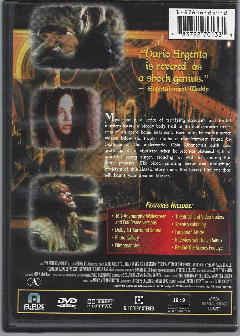 Dario Argento's Phantom of the Opera (Widescreen/Full Screen) [Import]