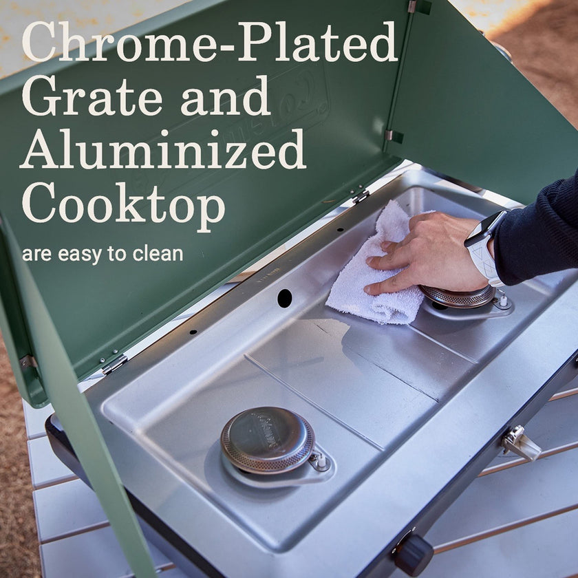 Coleman Cascade 328/Classic Camping Stove, 3/2 Burner Camp Stove, Portable Propane Stove with Adjustable Burners and Wind Guards for Beach Cookouts, Backyard BBQ, Tailgating, Festivals 🍁 All In One Marketplace Canada