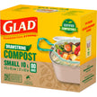 Glad Certified Compostable Drawstring Bags - Small 10 Litres - Drawstring, 80 Compost Trash Bags - Unscented 🍁 All In One Marketplace Canada