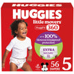 Huggies Size 5 Baby Diapers, Little Movers HuggFit 360° Baby Diapers with 360° Waistband, Size 5 (27+ lbs), 56 Count, Packaging May Vary 🍁 All In One Marketplace Canada