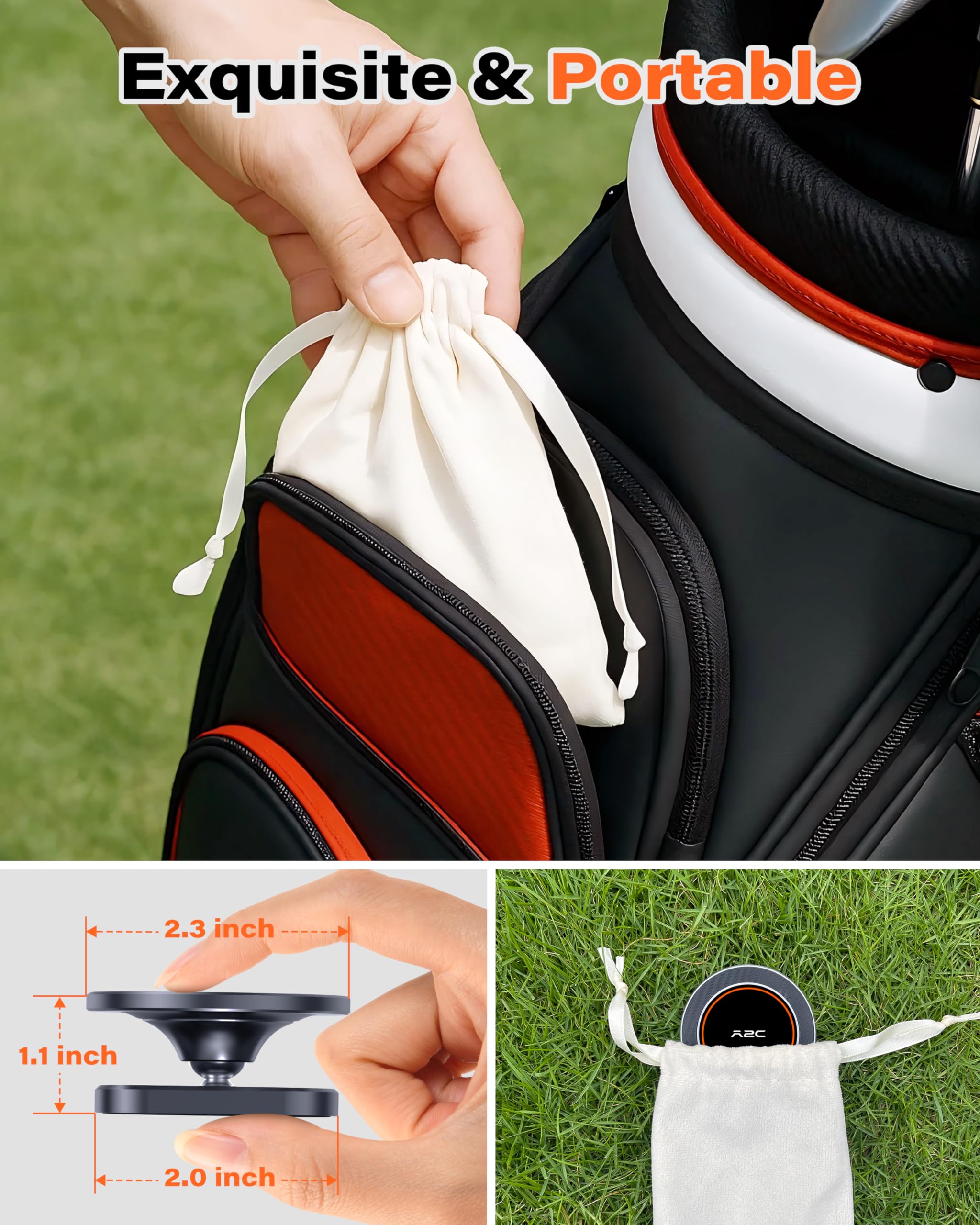 A2C Alloy Magnetic Golf Cart Phone Holder for MagSafe iPhone, Unique Golf Gifts for Men Golfers Dad Father, Gift for Him Husband, Accessories Essentials Gadgets Fits EZGO, Club Car, Yamaha 🍁 All In One Marketplace Canada
