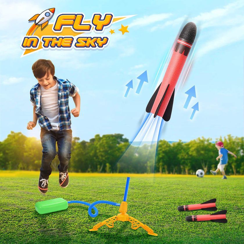 Toys for Boys Age 3-12, Notique Rocket Toy for 3-9 Year Old Boys Rocket Set Kids Toys for 3 4 5 6 7 8 9 Year Old Girls Toddler Outdoor Toy for 3-5 6-8 Christmas Birthday Gifts for Boy Girl 🍁 All In One Marketplace Canada