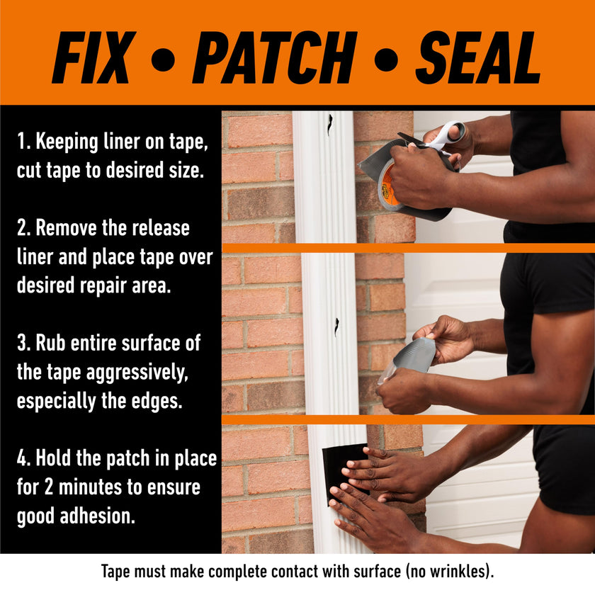 Gorilla Waterproof Patch & Seal Tape, Heavy-Duty, Instantly Seals, Works Underwater, Indoor/Outdoor, Flexible Permanent Bond, 4 in x 10 ft, Black, 1 Pack 🍁 All In One Marketplace Canada