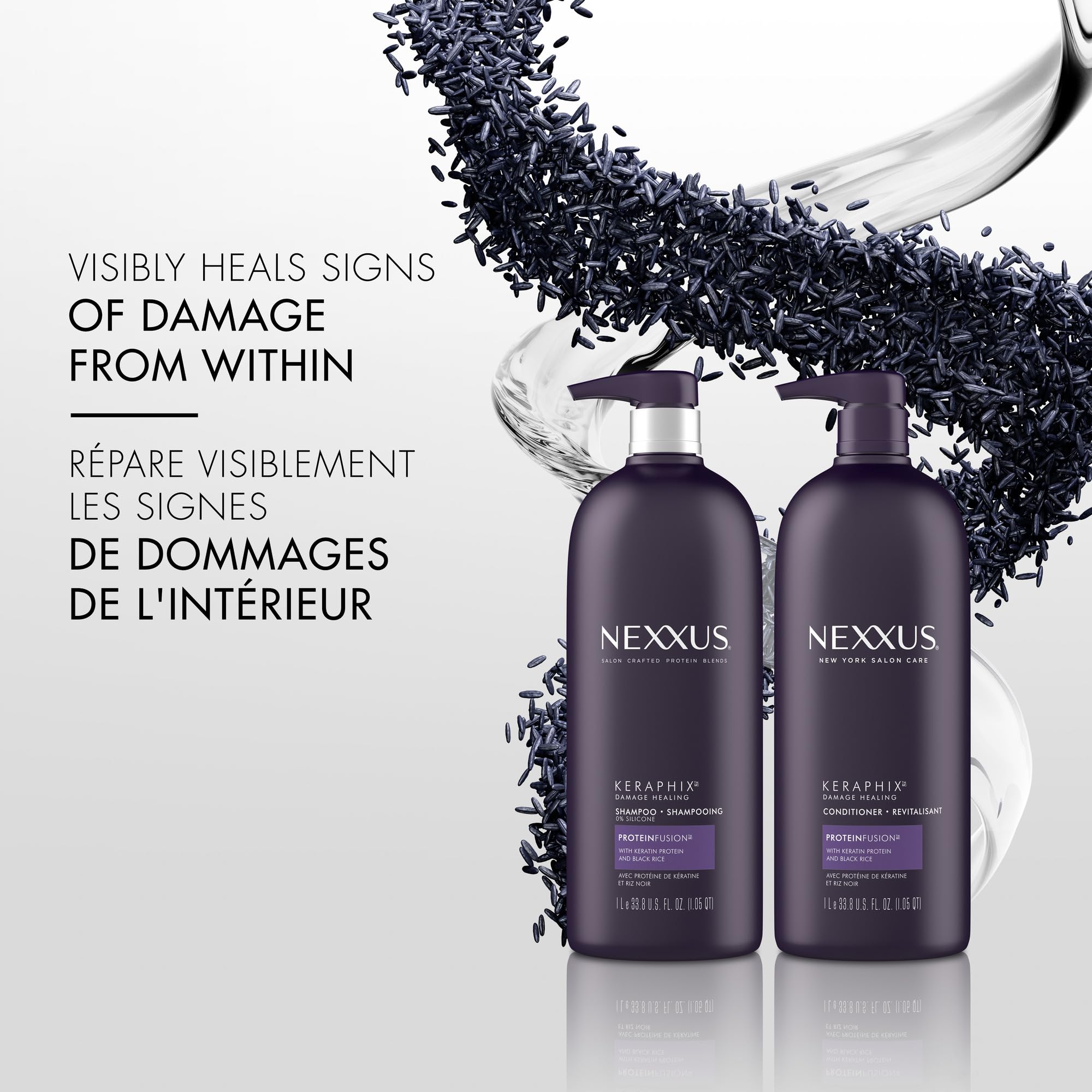 Nexxus Keraphix Damage Healing Shampoo with ProteinFusion Pump, 1L 🍁 All In One Marketplace Canada