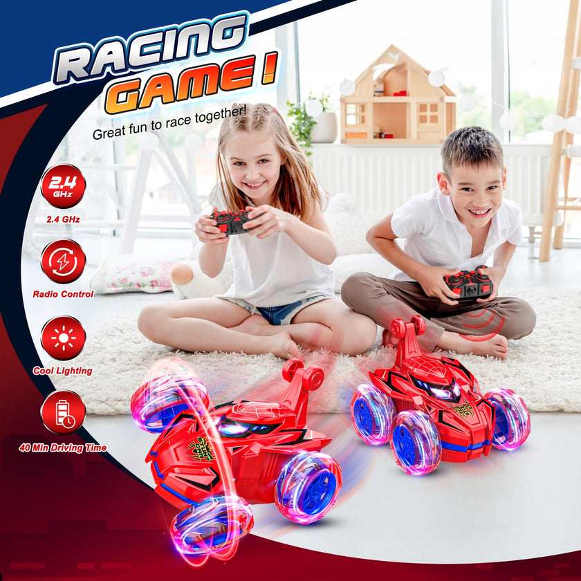 Spider Remote Control Cars for Kids,decked Car Toys Stunt Car Toy for Boys Age 3-9 Remote Control Car for Kids 4-8 Year Old Easter Birthday Gifts for Boys 3-5 Years Old Girls 🍁 All In One Marketplace Canada