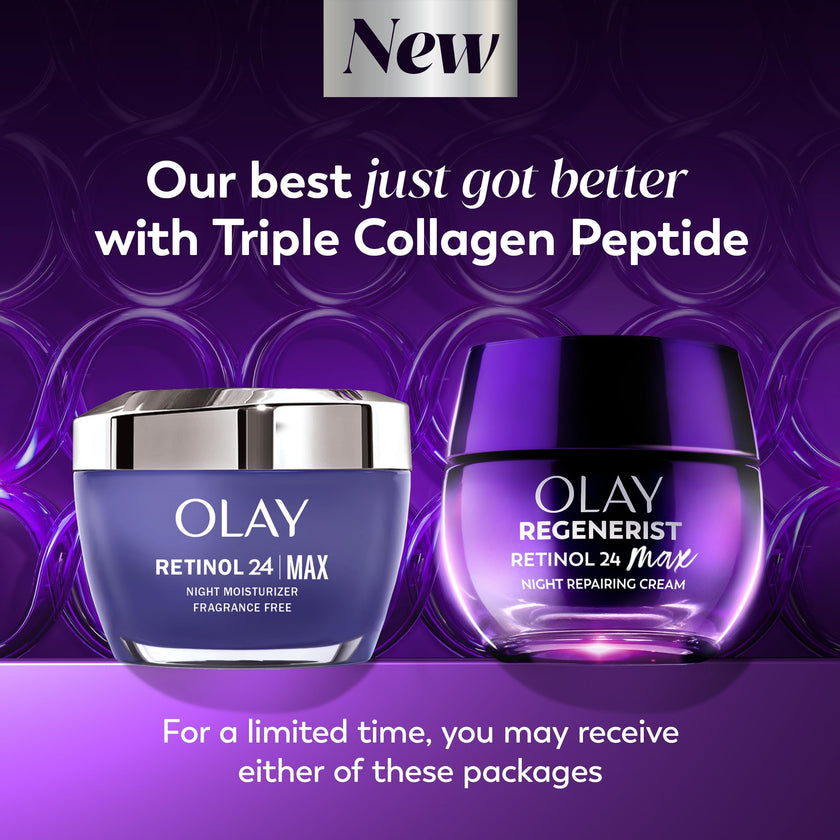 Olay Retinol 24 MAX Face Moisturizer, Anti-Aging Wrinkle Night Cream Fragrance Free, 50 mL 🍁 All In One Marketplace Canada
