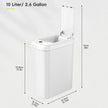EKO Automatic Bathroom Trash Can with Lid, 2.6 Gallon Slim Touchless Garbage Can, Waterproof Motion Sensor Trash Bin for Bathroom, Office, Kitchen, White 🍁 All In One Marketplace Canada
