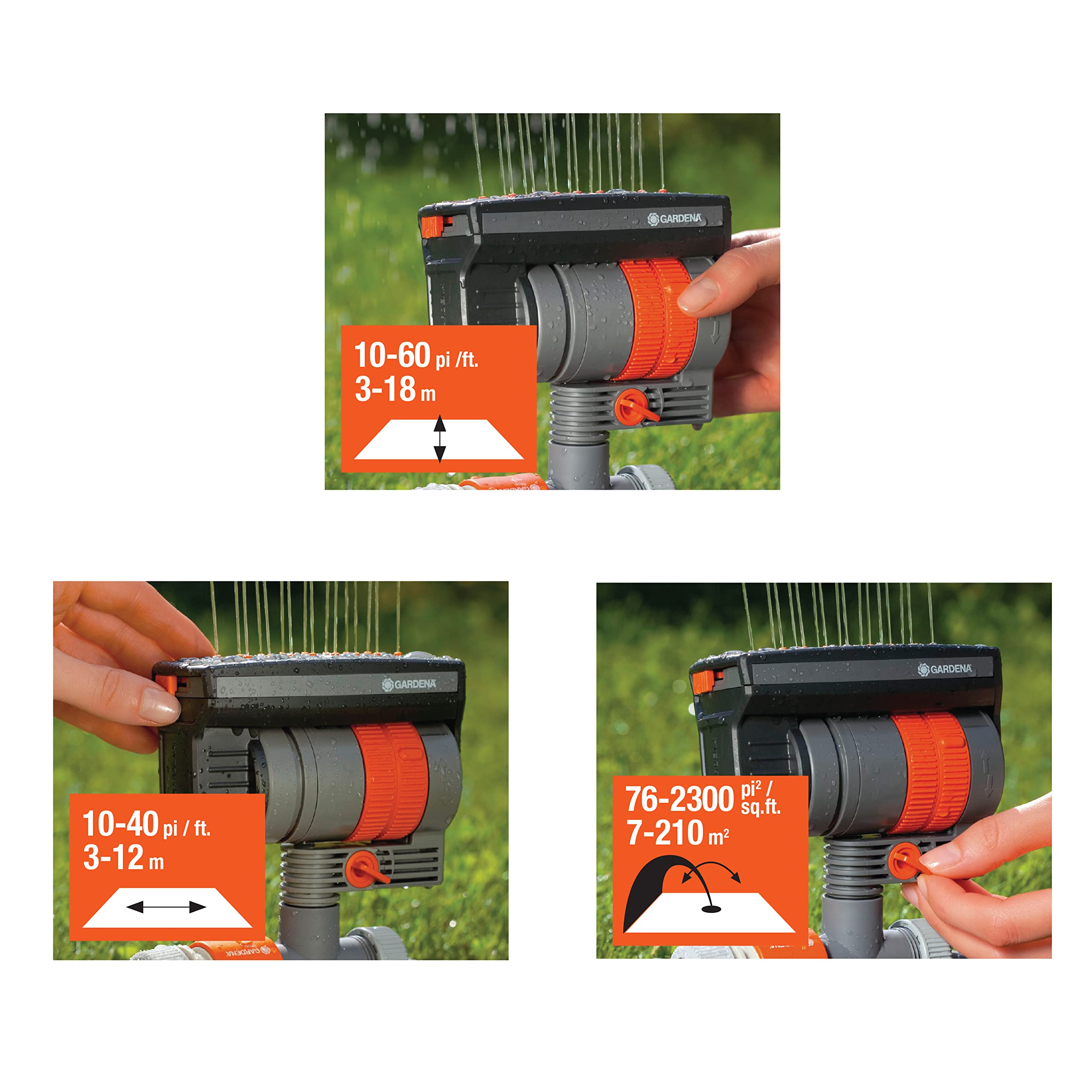 Gardena N83-SZMXFP Frost-Proof ZoomMaxx Oscillating Sprinkler on Spike, 2,300 Sq. Ft. Coverage, Spike Base for Flexible and Precise Watering, Includes Waterstop Quick Connector, Made in Germany 🍁 All In One Marketplace Canada