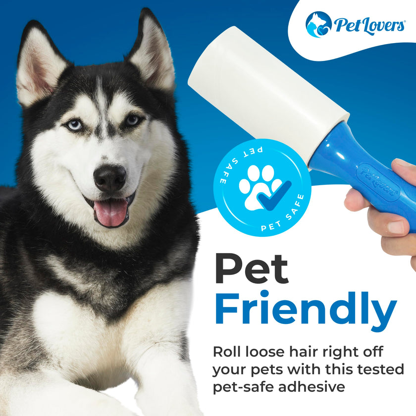 PetLovers Extra Sticky Lint Roller Bulk Value Set 3 Rollers 7 Refills 1,000 Sheets for Pet Hair Removal, Dog and Cat Lint Remover 🍁 All In One Marketplace Canada