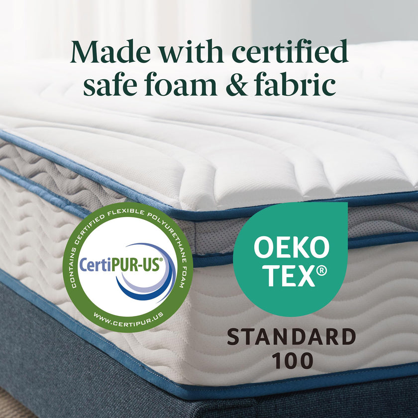 Zinus Twin Mattress - 10 Inch Foam & Spring Hybrid Mattress, Affordable Mattress, CertiPUR-US Certified Foam, Mattress in a Box, 10-Year Warranty, Twin Size 🍁 All In One Marketplace Canada