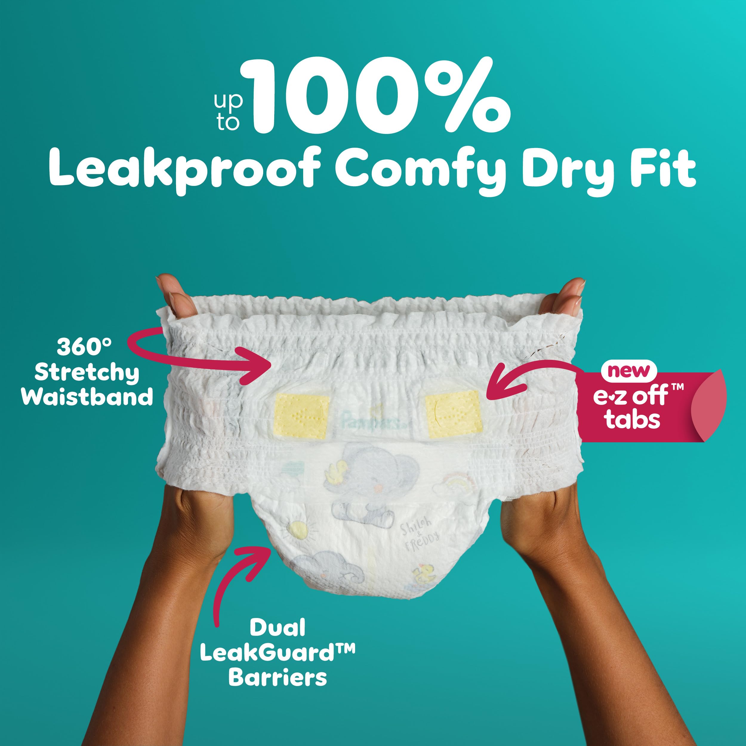 Pampers Diapers - Swaddlers 360 - Size 7, up to 100% Leakproof Comfy Dry Fit, EZ Off Tabs Designed for Easy Changes, Pull On Diaper, 84 Count 🍁 All In One Marketplace Canada