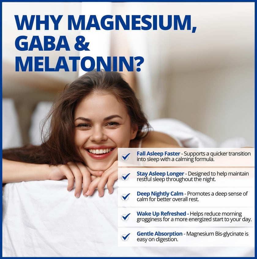CanPrev Magnesium Bisglycinate Chelated + GABA & Melatonin, 120 Veg Caps, 120-Day Supply, Supports Restful Night, Muscle Function, Promote Relaxation & Balanced Sleep-Wake Cycle, Vegan, No GMO, Gluten 🍁 All In One Marketplace Canada