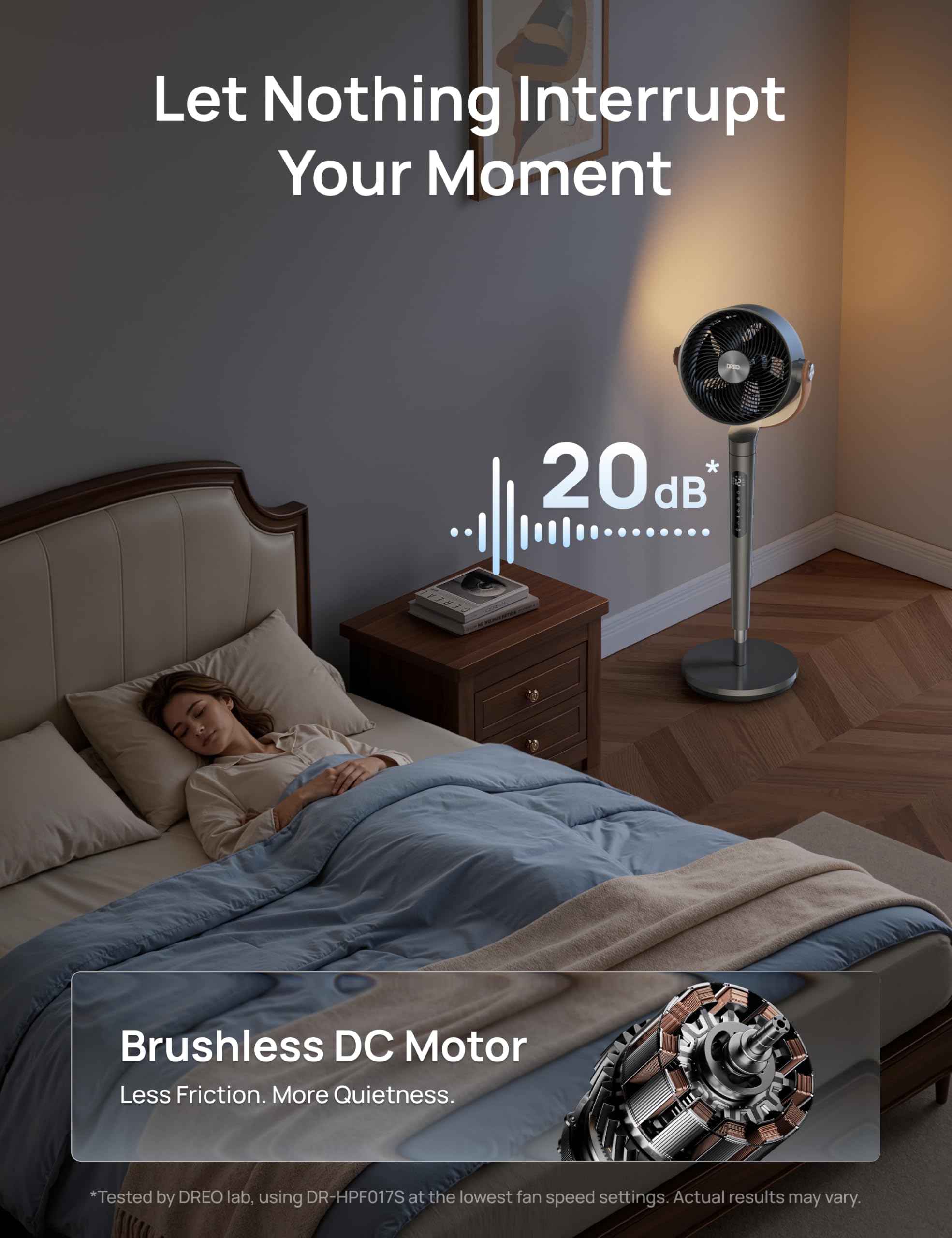 DREO Smart Fan For Bedroom, Standing Fans for Home, 120°+150° Oscillating Pedestal Fan Wi-Fi/Voice Control, 100ft 20db Quiet Circulator RGB Fan, DC Motor, 6 Modes, 12 Speeds, 37-42'' Adjustable Height 🍁 All In One Marketplace Canada