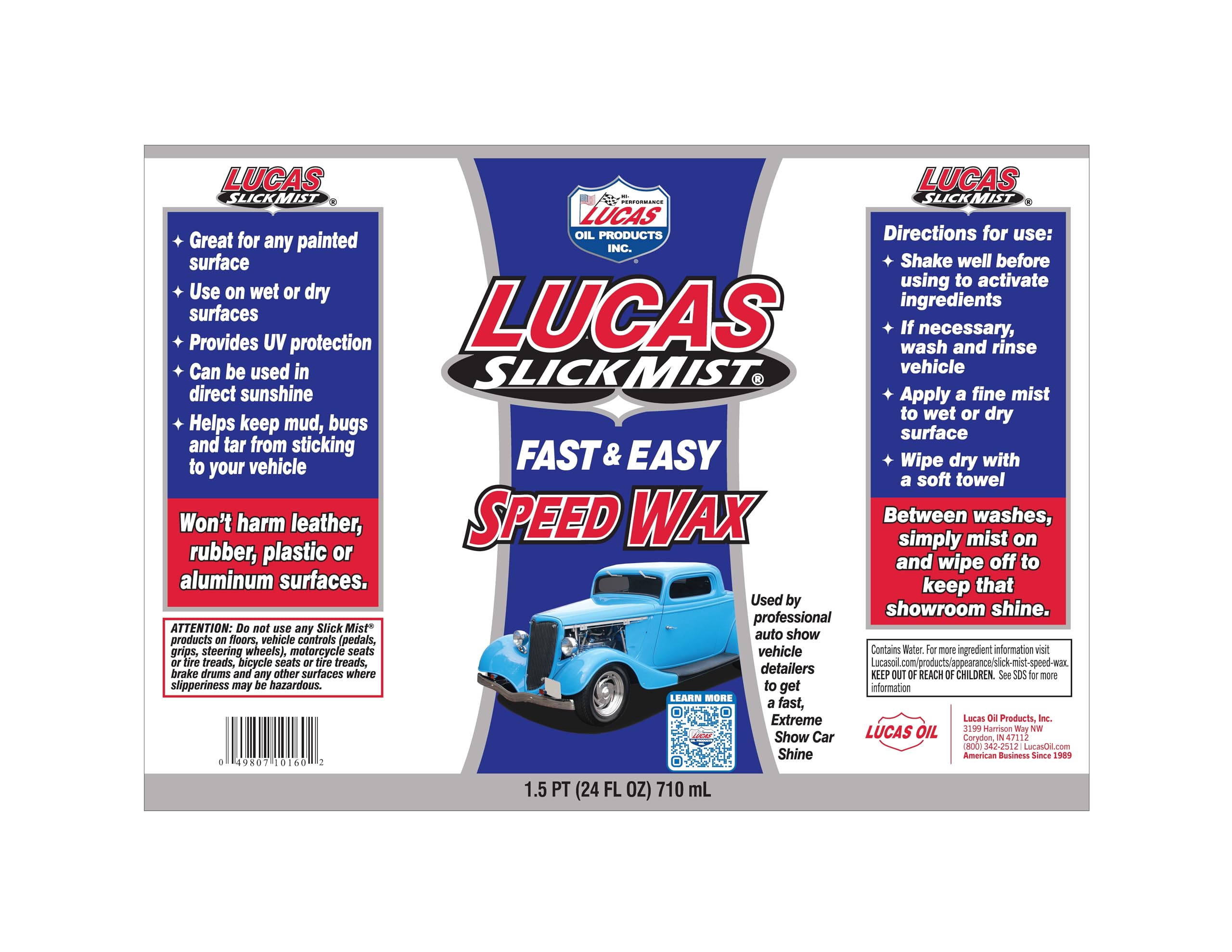 Lucas Oil LUC10160 Blue 24 Ounce Slick Mist Speed Wax 🍁 All In One Marketplace Canada