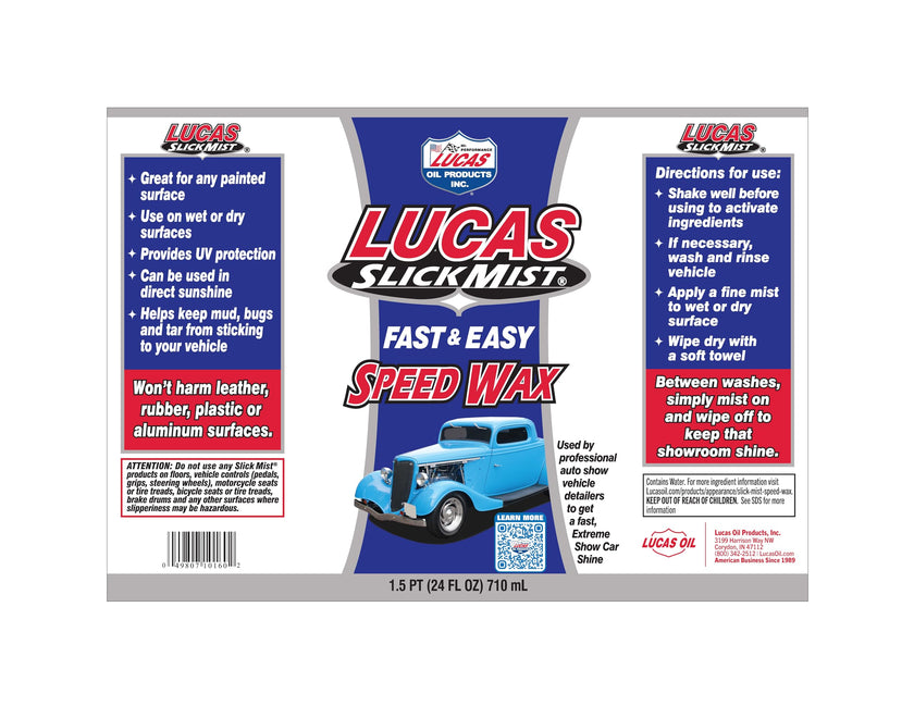 Lucas Oil LUC10160 Blue 24 Ounce Slick Mist Speed Wax 🍁 All In One Marketplace Canada
