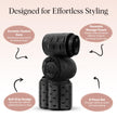 Kitsch Ceramic Thermal Hair Rollers for Women – Self Grip Hair Curlers for Heatless Curls Overnight - Volumizing Large Rollers for Short & Long Hair - For Long Lasting Frizz-Free Curls - Black, 8pcs 🍁 All In One Marketplace Canada
