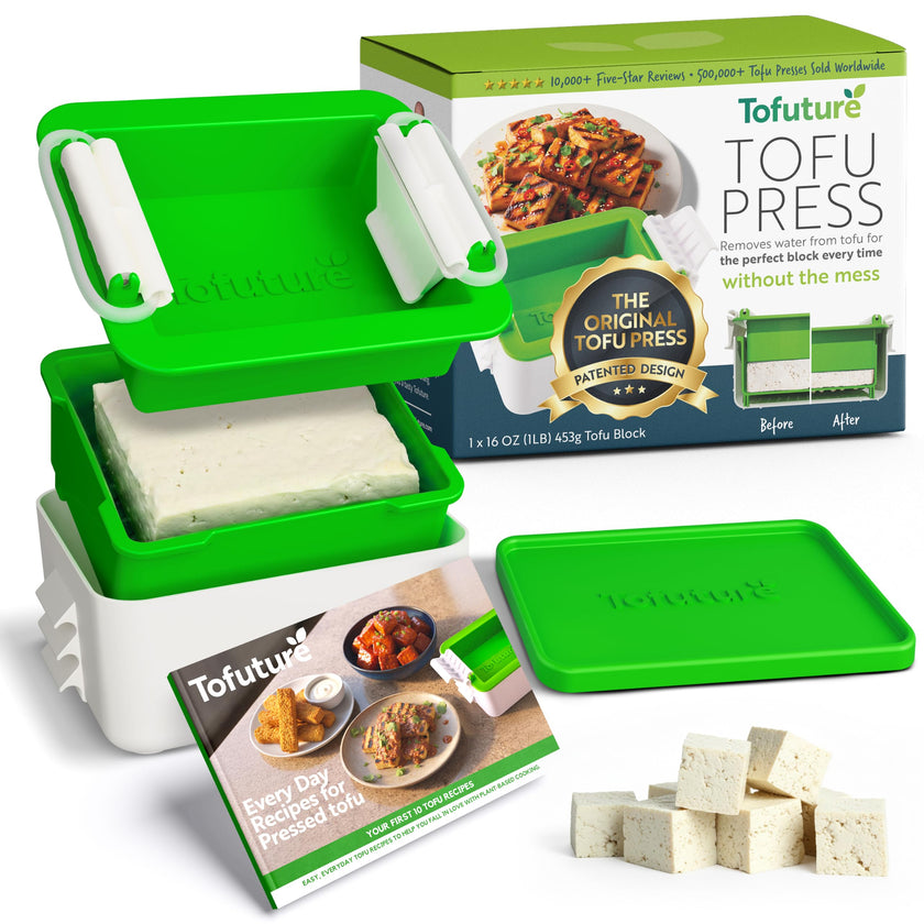 Tofuture Tofu Press | Patented Self-Contained | Vegan, Fits 8-16 oz Block 🍁 All In One Marketplace Canada