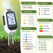 7-in-1 Soil＆Water Meter Digital Plant Temperature/Soil Moisture/PH Meter/Sunlight Intensity/Fertility/EC/TDS Backlight LCD Display Soil Test Meter TDS EC Meter for Garden Indoor Outdoor 🍁 All In One Marketplace Canada
