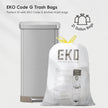EKO Hudson Matte Stainless 75 Liter/20 Gallon Step Trash Can with Rear Trash Bag Storage Compartment 🍁 All In One Marketplace Canada