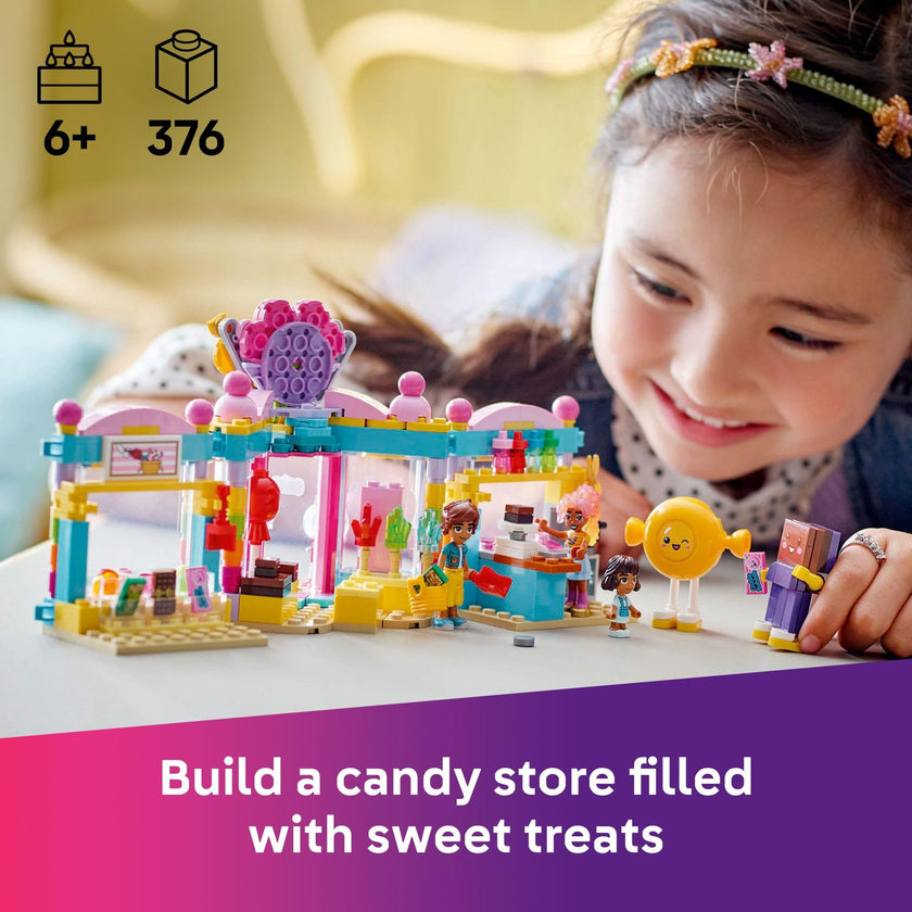 LEGO Friends Heartlake City Candy Store Building Toy - Pretend Play Set for Kids, Girls and Boys, Ages 6+ - with 2 Minidolls, a Micro-Doll, and a Cat Figure - Gift Idea for Birthday - 42649 🍁 All In One Marketplace Canada