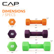 CAP Barbell 32 lb Neoprene Dumbbell Set with Rack |Includes 3, 5, 8 lb Pairs 🍁 All In One Marketplace Canada