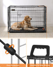 Feandrea Dog Crate, 48-Inch Foldable Dog Kennel with 2 Doors, Removable Tray, XXL, Black UPPD48H 🍁 All In One Marketplace Canada