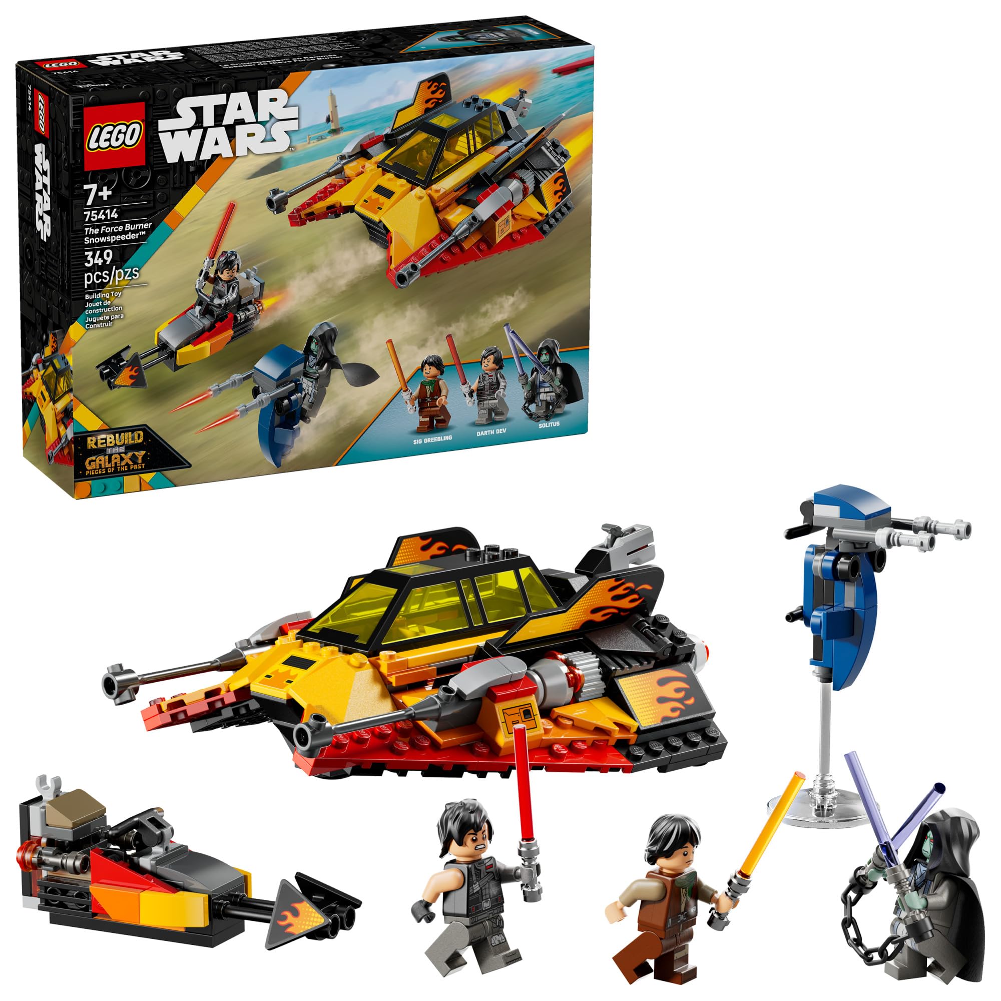 LEGO Star Wars: Rebuild The Galaxy The Force Burner Snowspeeder Building Toy - 2 in 1 Pretend Play Set W/ 3 Minifigures for Kids, Ages 7+ - Collectible Room Decor & Gift Idea for Boys & Girls - 75414 🍁 All In One Marketplace Canada