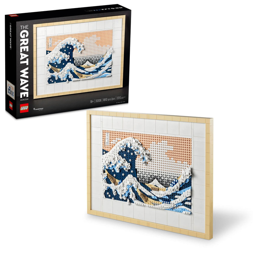 LEGO Art Hokusai – The Great Wave, 3D Japanese Wall Art, Framed Ocean Canvas Picture for Home or Office Décor, Creative DIY Activity, Arts & Crafts Kit, Hobbies for Adults, 31208 🍁 All In One Marketplace Canada