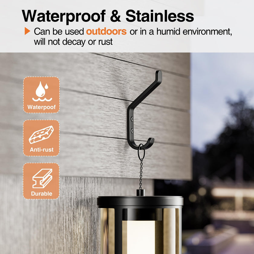 susswiff 10-Pack Coat Hook for Hanging, 10KG (Max), Stainless Wall Hooks for Towel, Hat, Backpack, Key, Clothes, Wall Mounted Coat Hanger for Closet, Black 10 CM 🍁 All In One Marketplace Canada