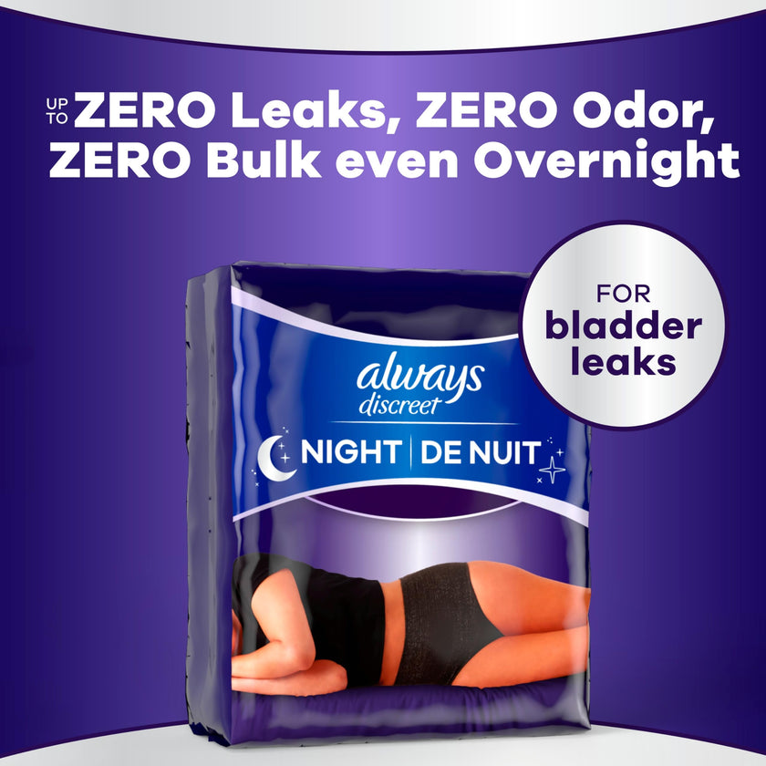 Always Discreet Night, Reimagined Adult Diapers for Women, Overnight Incontinence Underwear L, 14 Count 🍁 All In One Marketplace Canada