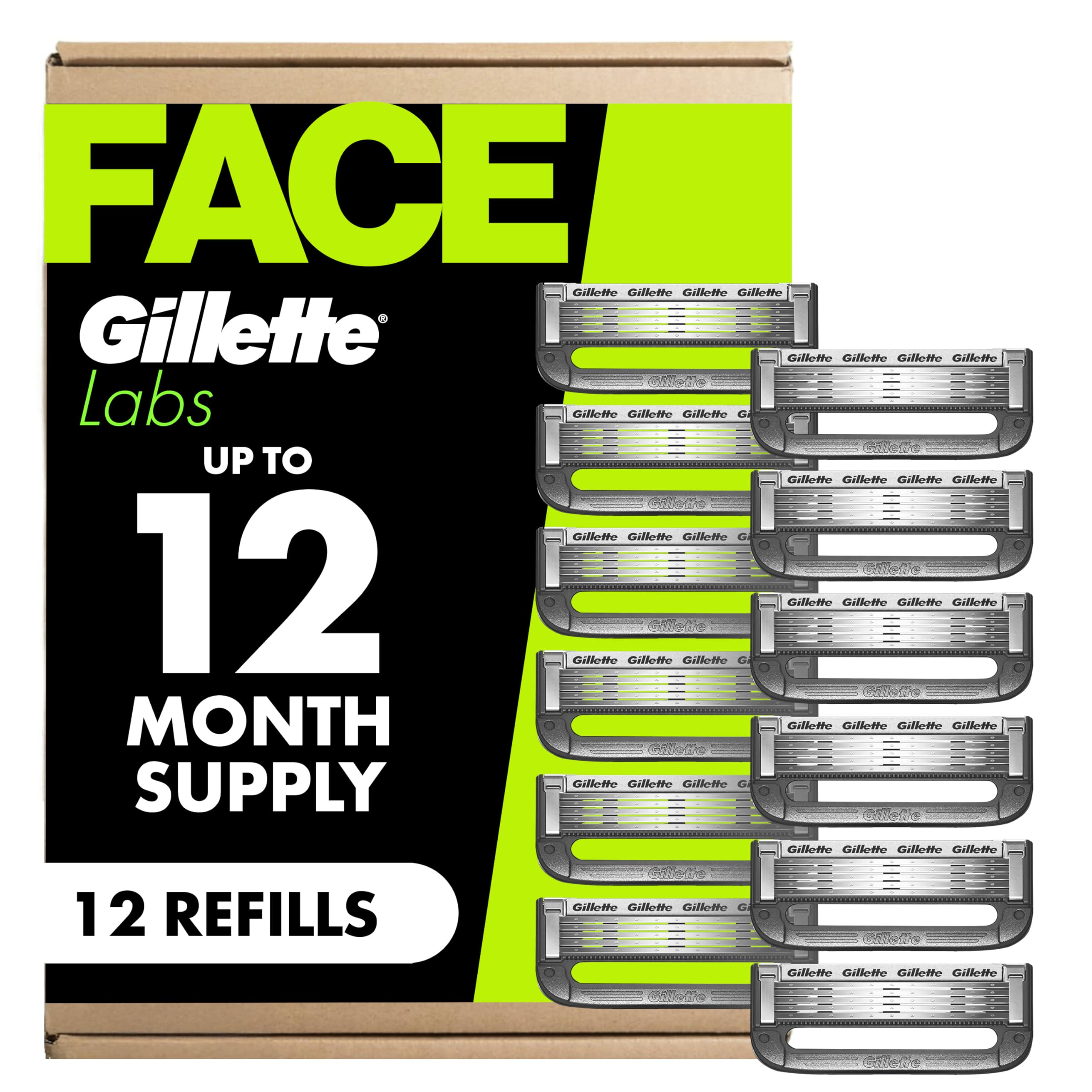 Gillette Labs Razors for Men, Razor Blades Refill, 5-Blade Cartridges, 12 Refills 🍁 All In One Marketplace Canada