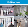 17 Pcs S Hooks for Hanging, Heavy Duty S Shaped Hooks Black, Kitchen Hooks, Closet Rod S Hanger Hooks for Plants, Pots, Towels and Bags, with Safety Buckle Design, 3.5 Inch 🍁 All In One Marketplace Canada