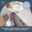 Dreambaby - 2 Up Toddler Step Stool With Non Slip Base, Kids Step Stool for Bathroom, Potty Training and Kitchen, Holds up to 175lbs - Grey & White 🍁 All In One Marketplace Canada