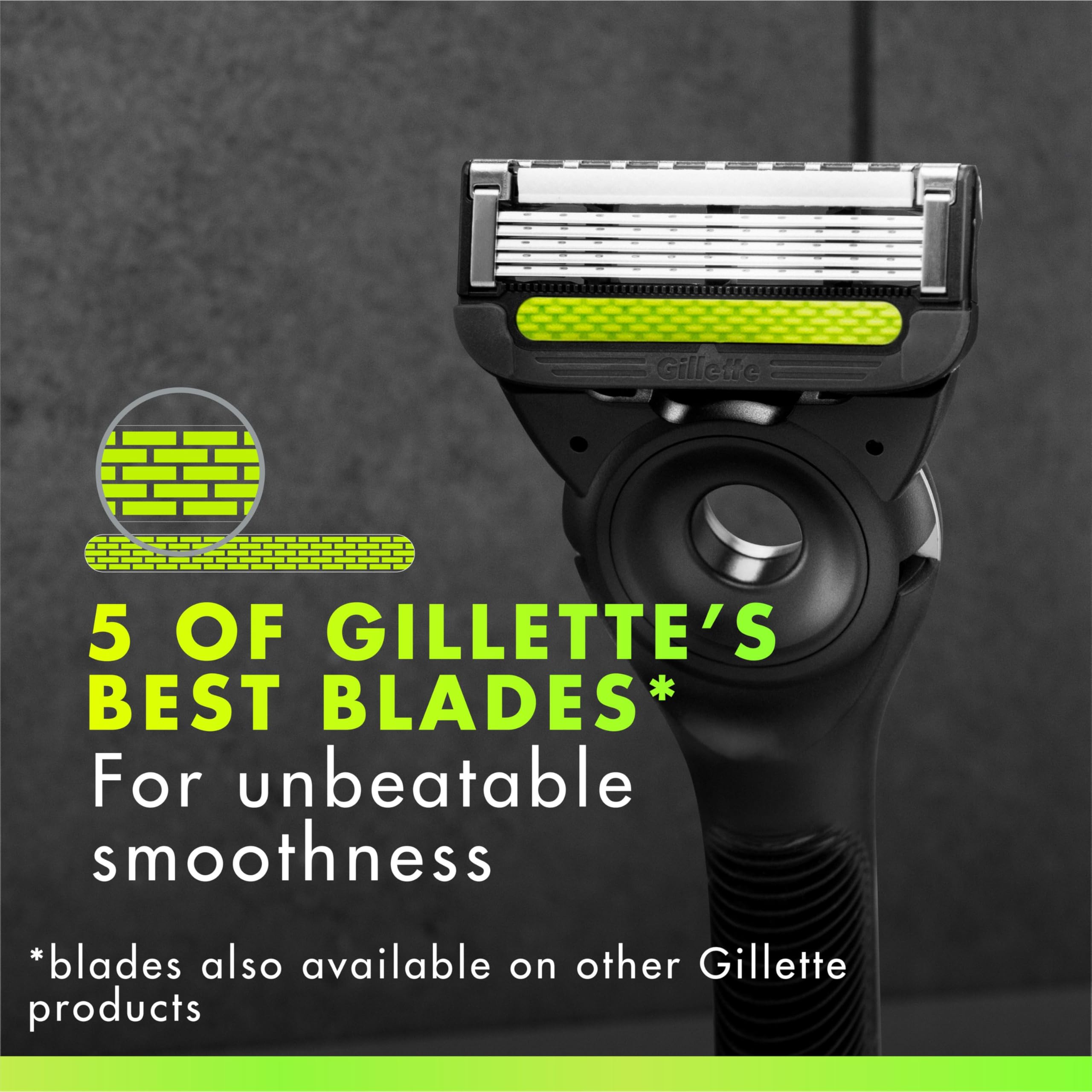 Gillette Mens Razor Blade Refills with Exfoliating Bar by GilletteLabs, Compatible Only with GilletteLabs Razors with Exfoliating Bar and Heated Razor, 4 Razor Blade Cartridges 🍁 All In One Marketplace Canada