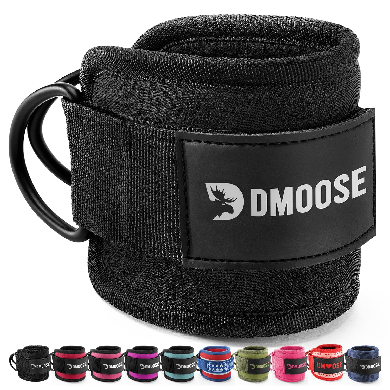 DMoose Ankle Straps for Cable Machines for Kickbacks, Glute Workouts, Leg Extensions, Curls, and Hip Abductors for Men and Women, Adjustable Ankle Strap with Double D-Rings and Neoprene Support 🍁 All In One Marketplace Canada