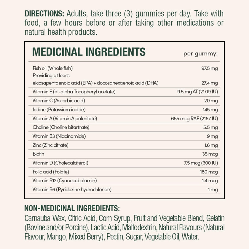 NATURE'S BOUNTY Prenatal With DHA & EPA Omega-3, Helps Reduce Risk Of Neural Tube Defects, 270 g 🍁 All In One Marketplace Canada