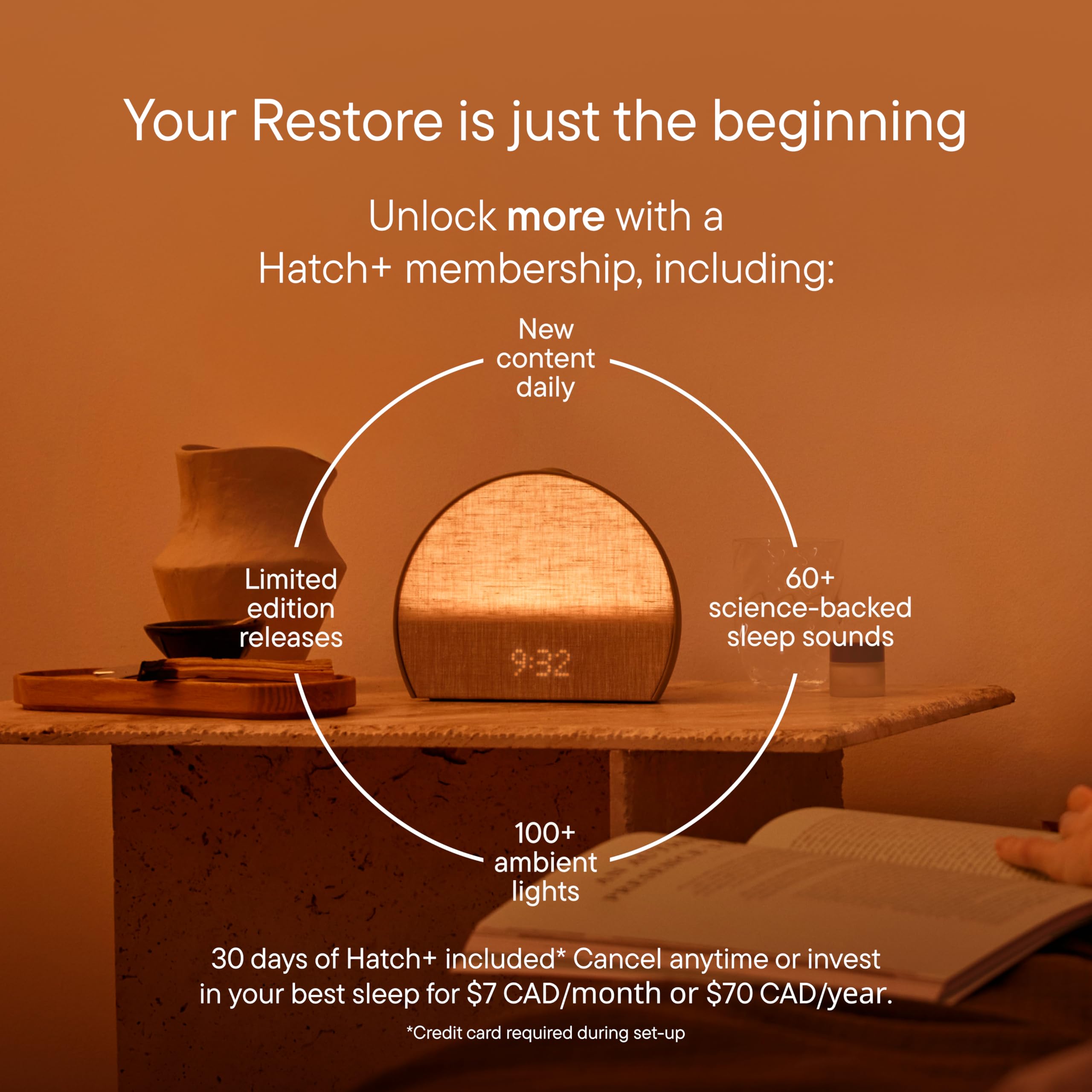 Hatch Restore 3 Sunrise Alarm Clock, Sound Machine, Smart Light (Putty) - White Noise, Screen-Free Sleep Routine 🍁 All In One Marketplace Canada