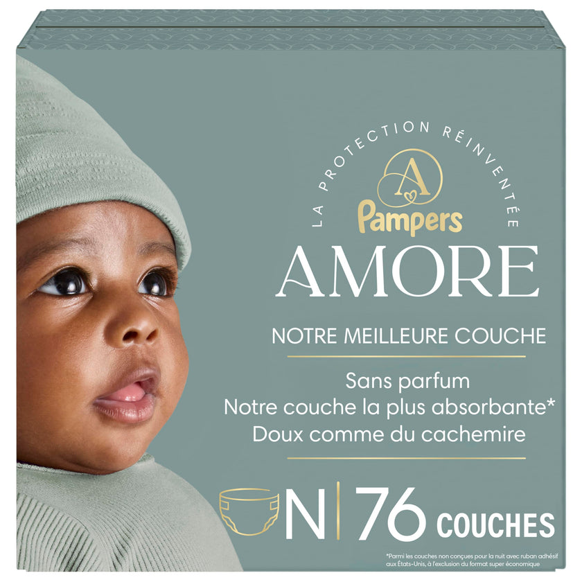 Pampers AMORE, Size 0, Our Best Diaper, 1 Pack (Count of 76) 🍁 All In One Marketplace Canada
