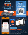 ROVE R2-4K DUAL Dash Cam Front and Rear, STARVIS 2 Sensor, FREE 128GB Card Included, 5G WiFi - up to 20MB/s Fastest Download Speed with App, 4K 2160P/FHD Dash Camera for Cars, 3